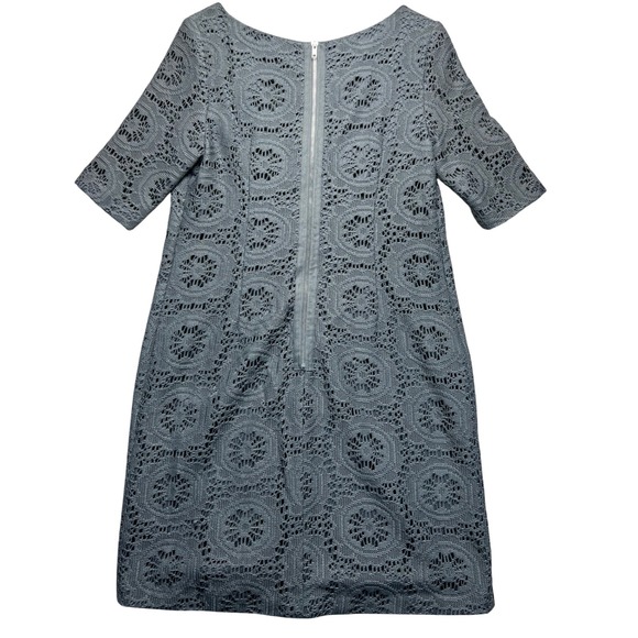 Adrianna Papell Gray Lace Cocktail Dress Party Career Size 12 Crochet Career - Picture 2 of 13